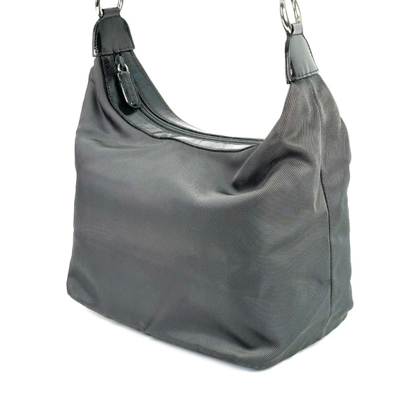 GUCCI Authentic Bamboo Shoulder Hand Bag Black Nylon Enamel. EUC! - Picture 8 of 16